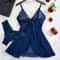 Nightgown Set For Sexy Women See Through Pajama Sets Summer Night Dress Ultrathin Lace Sleepwear Su 7