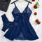 Nightgown Set For Sexy Women See Through Pajama Sets Summer Night Dress Ultrathin Lace Sleepwear Su 7