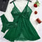 Nightgown Set For Sexy Women See Through Pajama Sets Summer Night Dress Ultrathin Lace Sleepwear Su 10