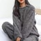 Cozy Soft Coral Velvet Jacquard Pajama Set Warm Winter Loungewear For Women Ideal For Christmas Ba
