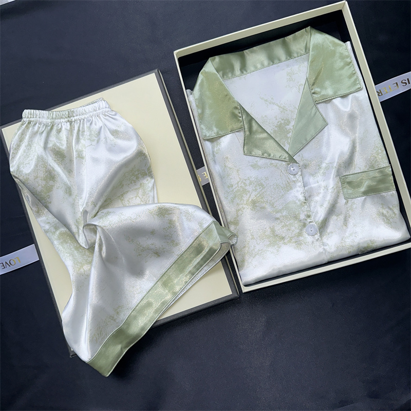 Cherries Print Pajamas Set Summer Faux Stain Shorts And Top Ladies Casual Fashion Home Clothes Two 12