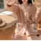 Cozy Thickened Warm Flannel Women Sleepwear Soft Kawaii Pajamas Winter Cardigan Suit Homewear 3