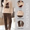 Women's Padded Warm Pajamas, Thickened Coral Velvet, Fall and Winter Long-Sleeved Long Pants Set