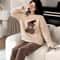 Women's Padded Warm Pajamas, Thickened Coral Velvet, Fall and Winter Long-Sleeved Long Pants Set