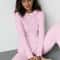 Comfortable Womens Home Clothes Mozuleva Love Jacquard Long Sleeved Pajamas Set 5