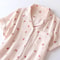 Summer Ladies Shortsleeved Pajamas Set Cotton Crepe Cloth Thin Twopiece Spring And Autumn Loose Sho 4