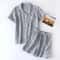 Summer Ladies Shortsleeved Pajamas Set Cotton Crepe Cloth Thin Twopiece Spring And Autumn Loose Sho 6