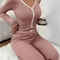 Sexy Lace Pijamas Sleepwear Set Autumn Winter Homewear Pajamas For Women Long Sleeves Shirt 4