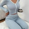 Sexy Lace Pijamas Sleepwear Set Autumn Winter Homewear Pajamas For Women Long Sleeves Shirt 3