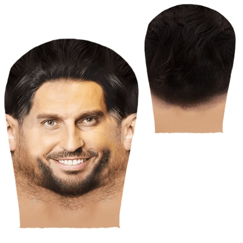 Halloween Full Face Mask DoubleSided Elastic Mesh Balaclava Hood Hat For Adults Party Props Unisex 9