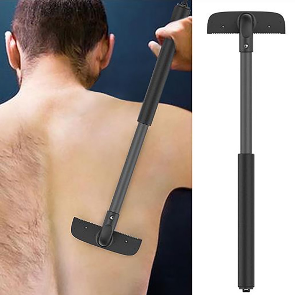 Back Hair Trimmer For Men Adjustable Back Shaver Stretchable Handle Sharp Stainless Steel Blade Bac 0