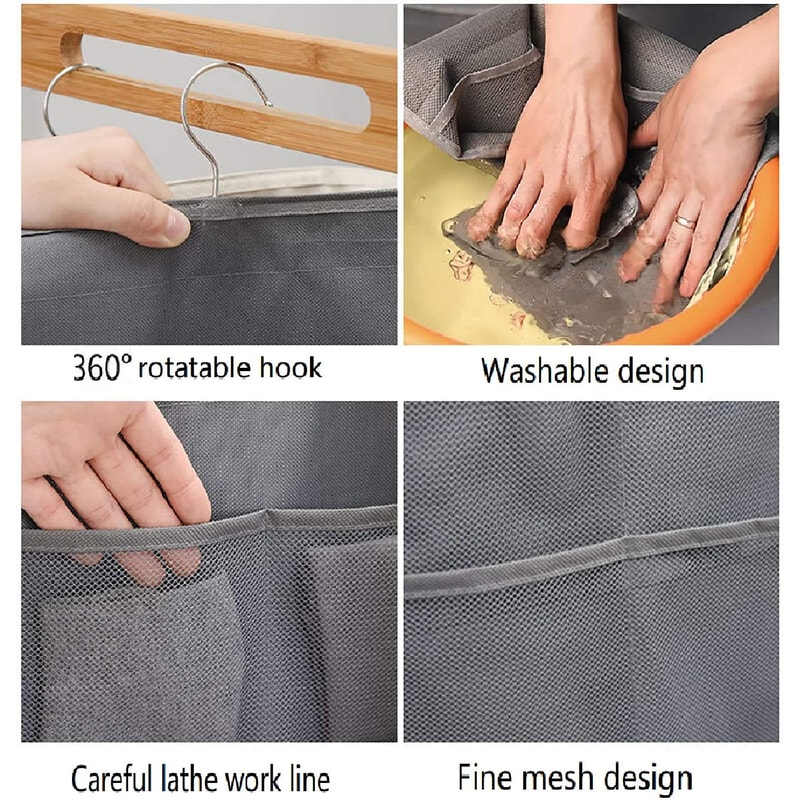 Hanging Wall Bag for Underwear Storage, Double Sided Organizer for Dormitory Home Wardrobe