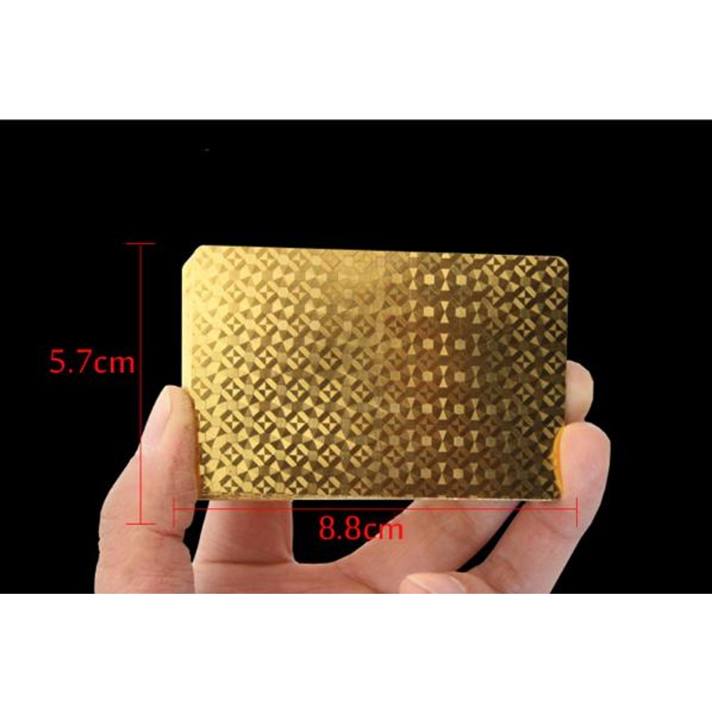 Gold Foil Poker Set Magic, Golden Playing Cards Deck, Gold Plastic Foil Cards, Waterproof Durable Poker Cards