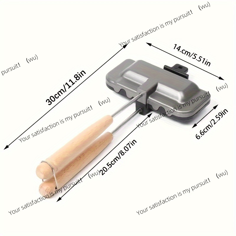 Dual-Color Rectangular Sandwich Baking Pan, Non-stick Aluminum Alloy, Stovetop Toast Maker, Kitchen Cookware