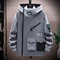 Mens Pilot Zipper Jacket Hooded Baseball Uniform For SpringAutumn Velvet Pullover With Front Pocket