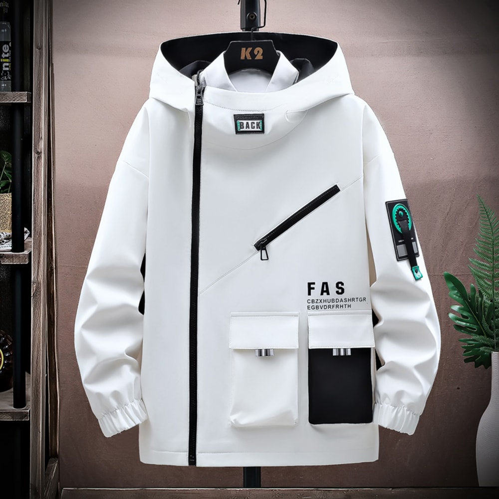 Mens Pilot Zipper Jacket Hooded Baseball Uniform For SpringAutumn Velvet Pullover With Front Pocket