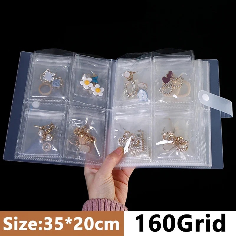 Jewelry AntiOxidation Bag Desktop Drawer Organizer For Earrings Rings Bracelets Jewelry Storage Alb 6