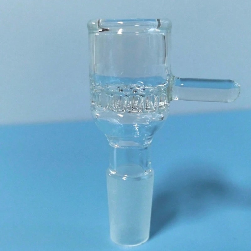 Honeycomb Glass Bowl, Transparent, Handmade, Unique Craftsmanship, Perfect for Your Smoking Collection