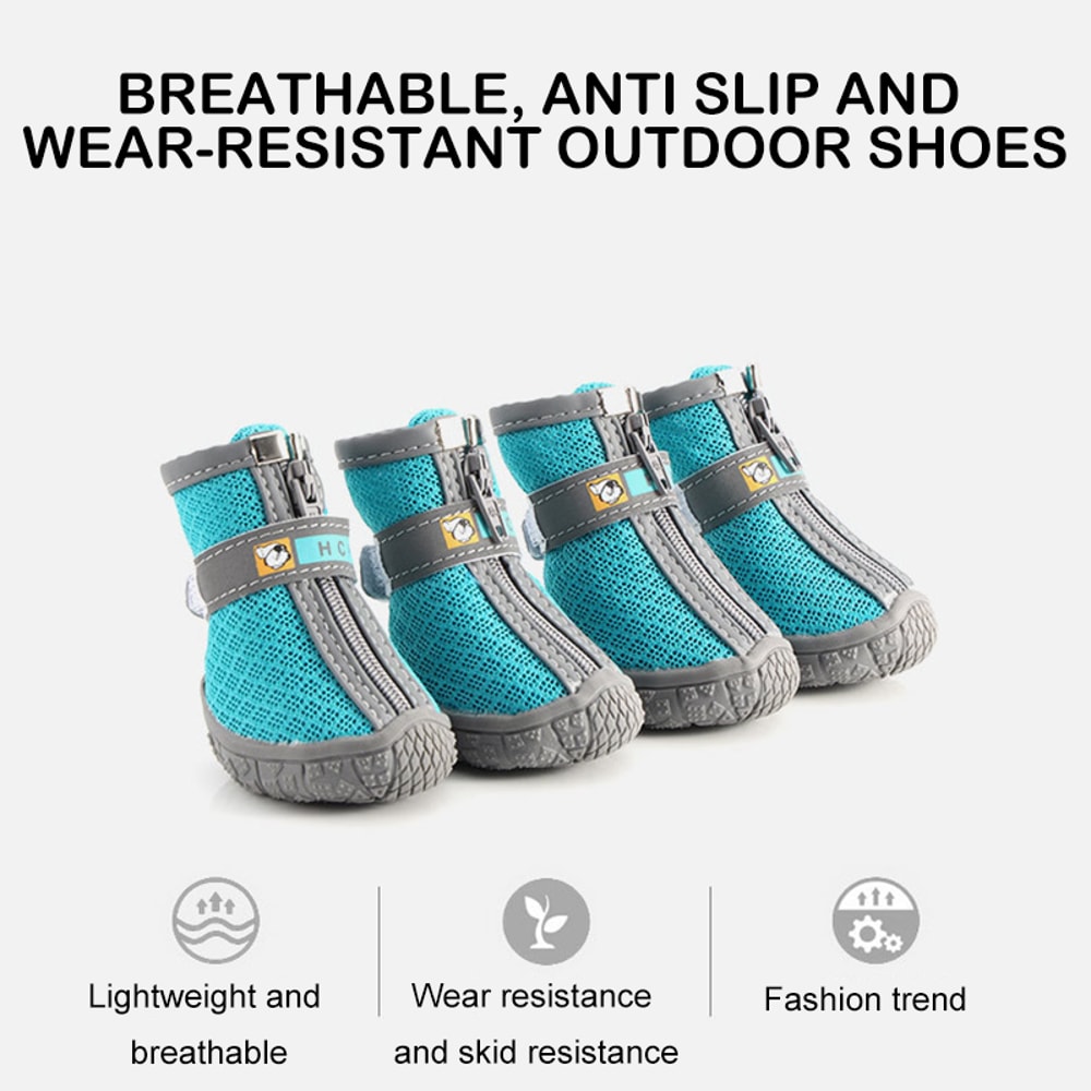 NonSlip Dog Shoes With Thick Plush Soles Warm Paw Protection Breathable Pet Boots For Climbing 4