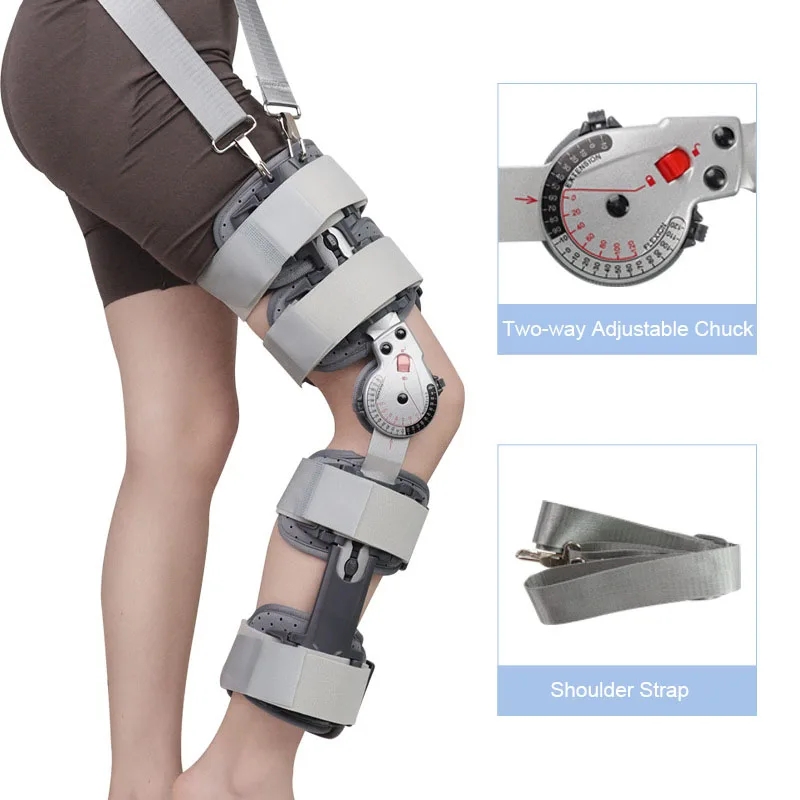 Orthopedic Knee Brace for Joint Pain, Adjustable Knee Support, Lower Limb Fracture Fixation, Ligament Strain Orthosis