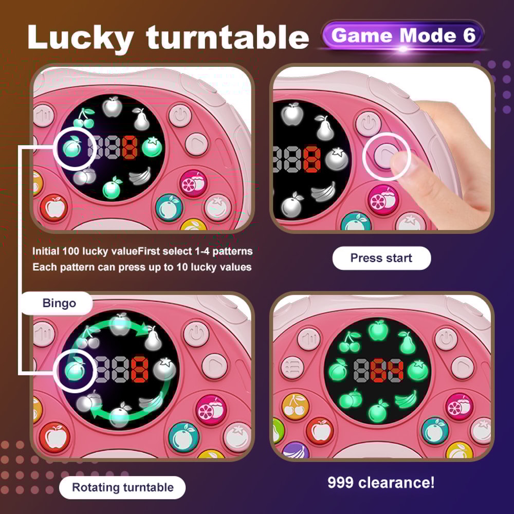Handheld Flip Dance Machine Creative Press Speed Push Game Childrens Puzzle Decompression Toy Machi 3