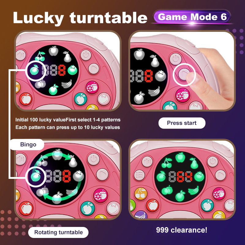 Handheld Flip Dance Machine Creative Press Speed Push Game Childrens Puzzle Decompression Toy Machi 3