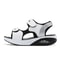 Breathable Wedge Beach Sandals for Women, Casual Leather Sneakers Shoes, Summer Outdoor Sandals