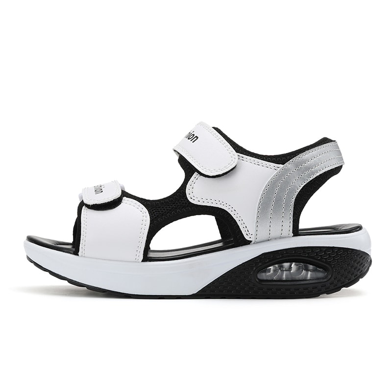 Breathable Wedge Beach Sandals for Women, Casual Leather Sneakers Shoes, Summer Outdoor Sandals