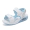 Breathable Wedge Beach Sandals for Women, Casual Leather Sneakers Shoes, Summer Outdoor Sandals