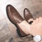 Leather Shoes Men, New Soft Breathable Casual British Style, Europe Station Youth Loafers with Business Bean Shoes