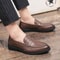 Leather Shoes Men, New Soft Breathable Casual British Style, Europe Station Youth Loafers with Business Bean Shoes