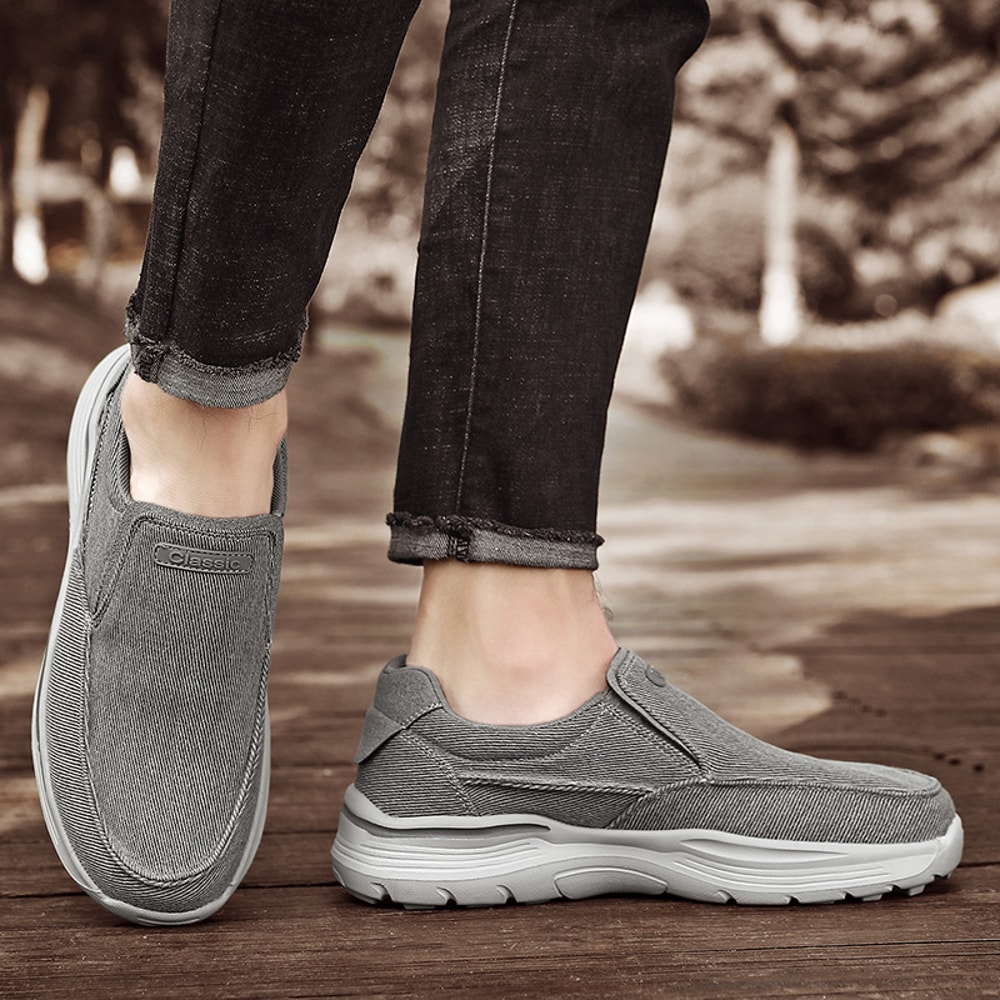 Trendy Men's Canvas Shoes, Comfortable Breathable Loafers, Casual Walking Sports Shoes for Men