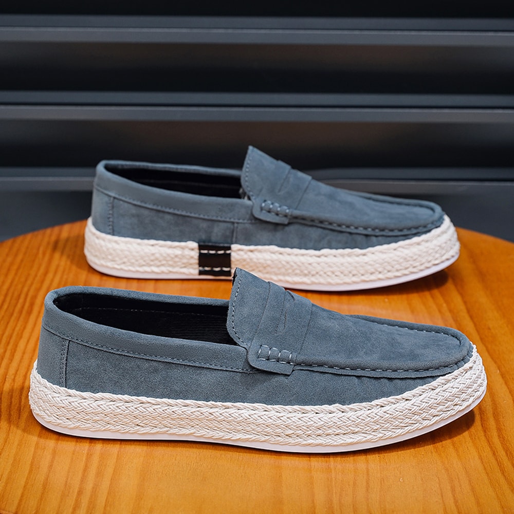 Comfortable Men Slip-on Driving Shoes, Fashion Suede Moccasins, Lightweight Casual Loafers, Breathable Lazy Shoes