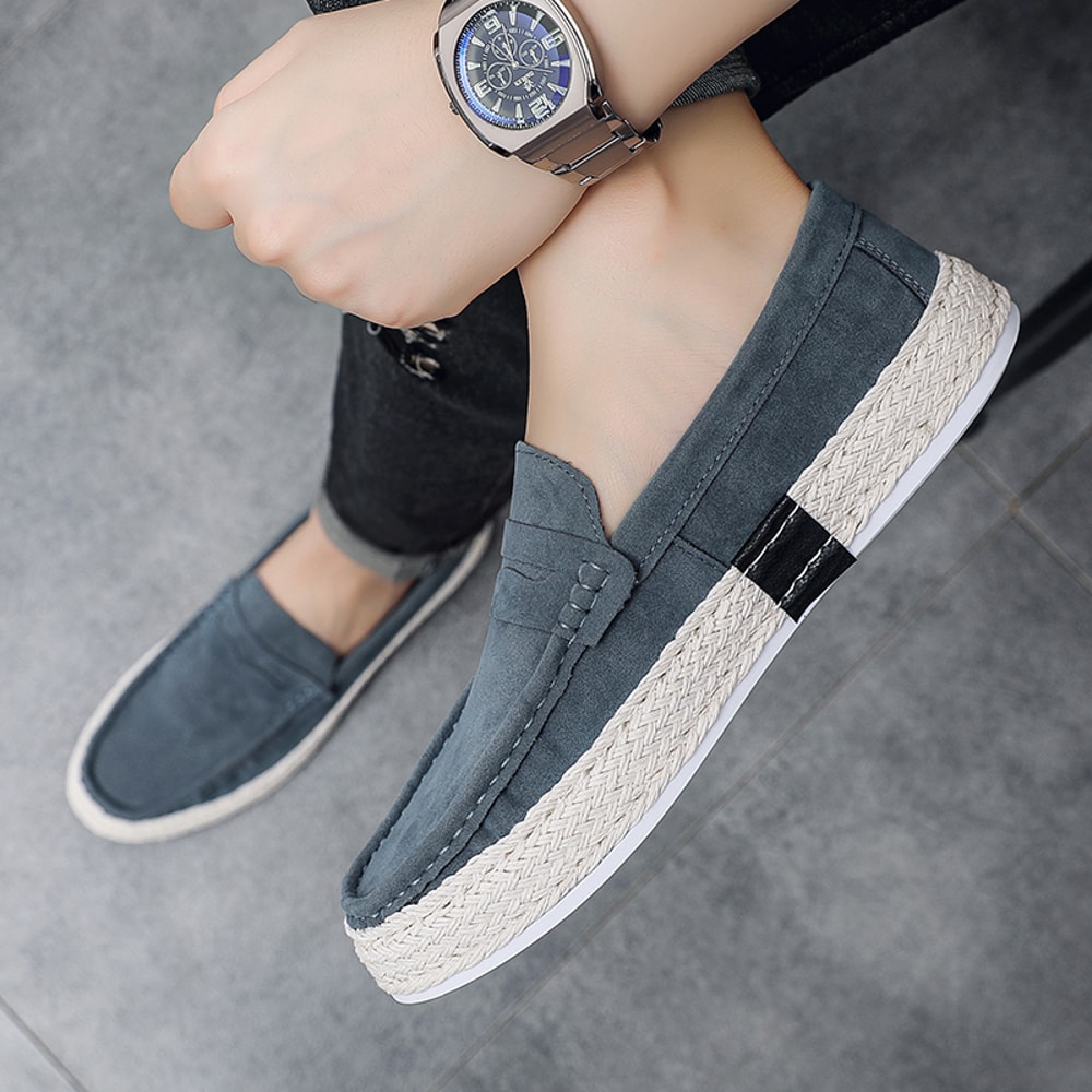 Comfortable Men Slip-on Driving Shoes, Fashion Suede Moccasins, Lightweight Casual Loafers, Breathable Lazy Shoes