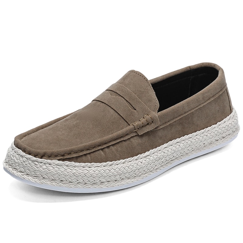 Comfortable Men Slip-on Driving Shoes, Fashion Suede Moccasins, Lightweight Casual Loafers, Breathable Lazy Shoes