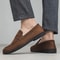 Retro Brown Moccasins for Men, Autumn Suede Loafers, Large Comfort Slip-on Casual Flats for Men
