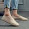 Breathable Men Women Canvas Shoes Comfortable Slipon Loafers Soft Linen Shoes With Thick Sole 2