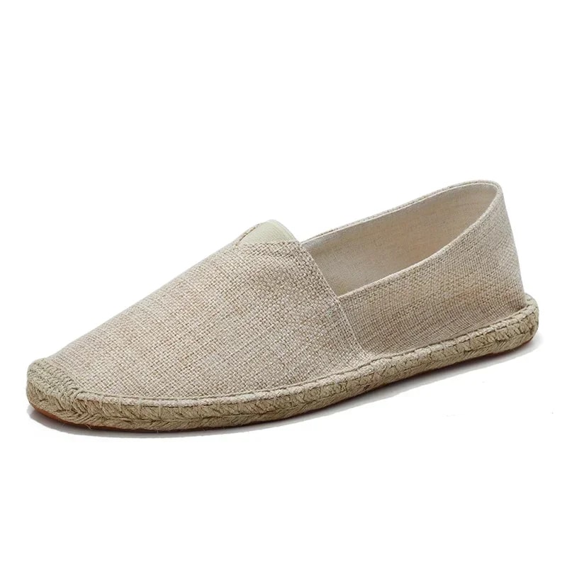 Breathable Men Women Canvas Shoes Comfortable Slipon Loafers Soft Linen Shoes With Thick Sole 6
