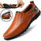 Handmade Genuine Leather Shoes for Men, Casual Walking Loafers, Flat Platform Sneakers