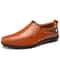 Handmade Genuine Leather Shoes for Men, Casual Walking Loafers, Flat Platform Sneakers