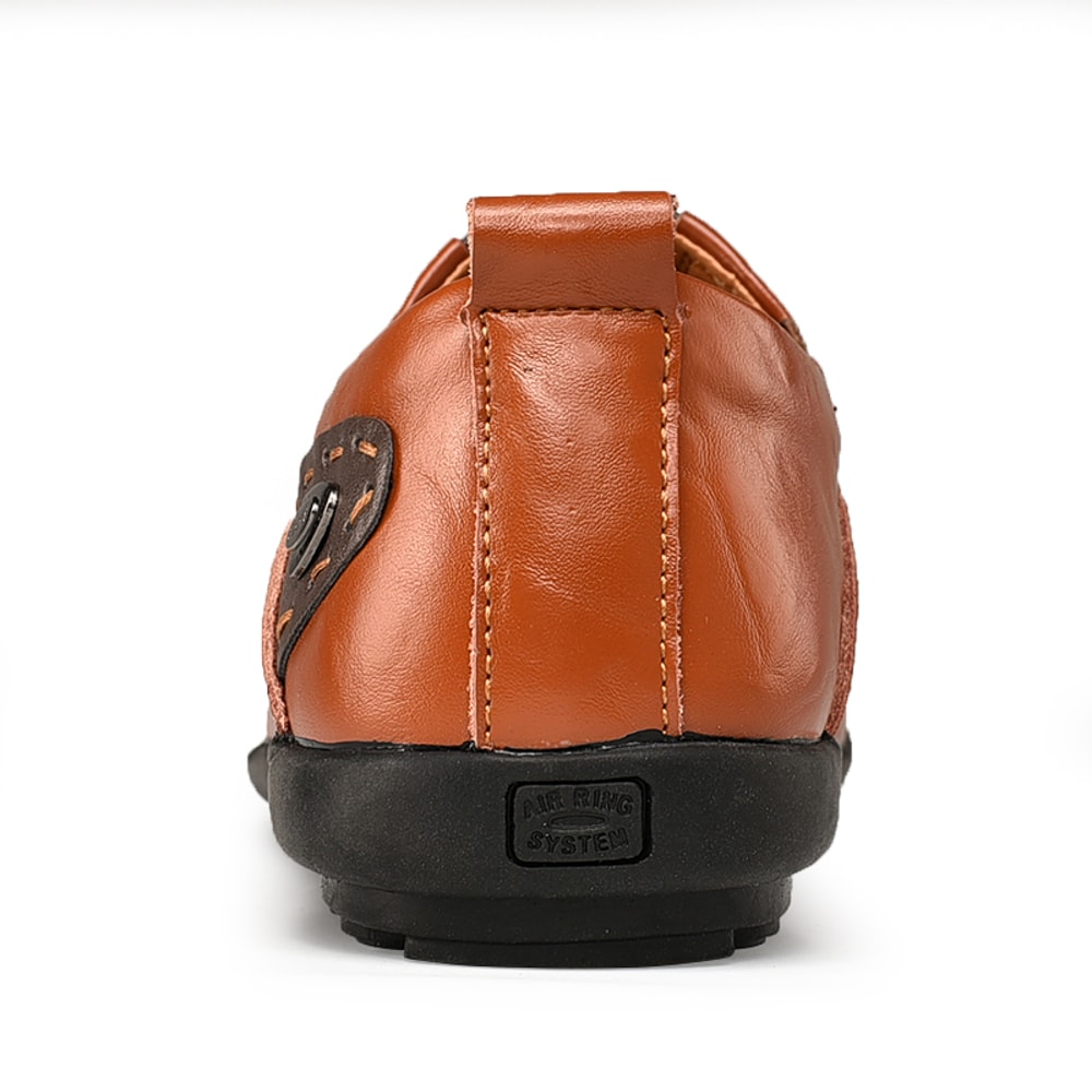 Handmade Genuine Leather Shoes for Men, Casual Walking Loafers, Flat Platform Sneakers