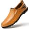 Handmade Genuine Leather Shoes for Men, Casual Walking Loafers, Flat Platform Sneakers