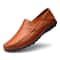 Mens Genuine Leather Casual Shoes Luxury Brand Loafers Breathable Italian Moccasins Slip On Boat Sh