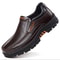 Men's Genuine Leather Loafers, Soft Cowhide Casual Shoes, Black Brown Slip-On, Thick Sole Male Footwear for Comfort