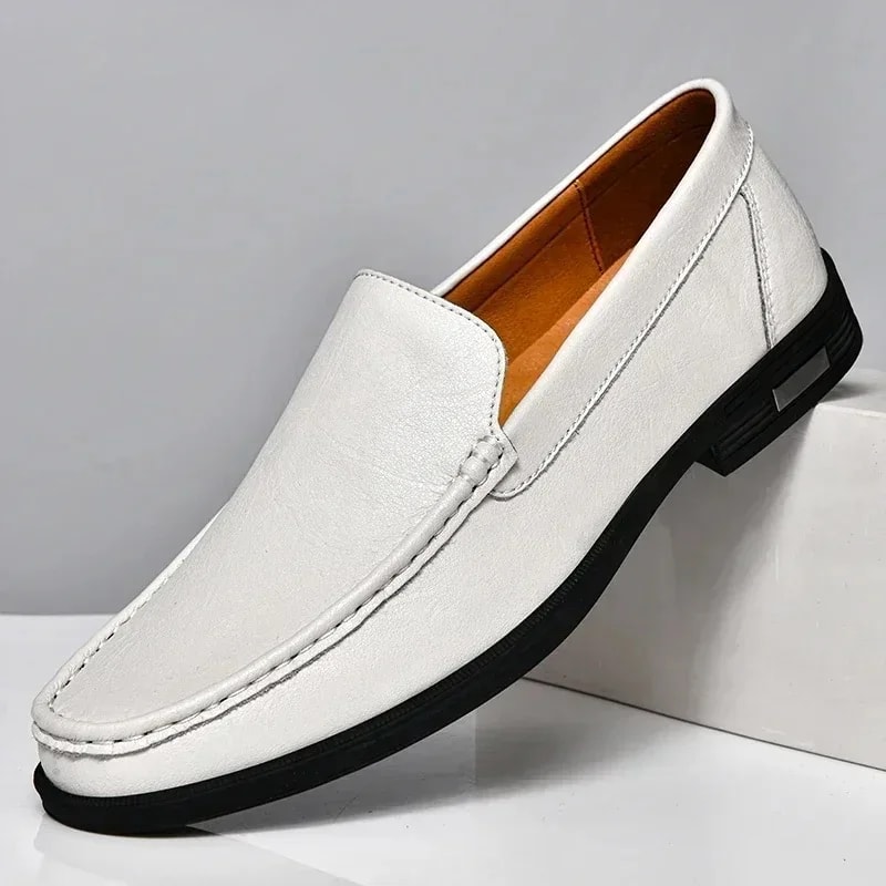 Men's Genuine Leather Loafers, Casual Moccasins, Business Dress Shoes, Slip-on Driving Shoes, Big Size Shoes for Men