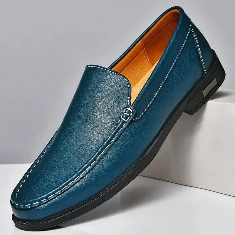 Men's Genuine Leather Loafers, Casual Moccasins, Business Dress Shoes, Slip-on Driving Shoes, Big Size Shoes for Men