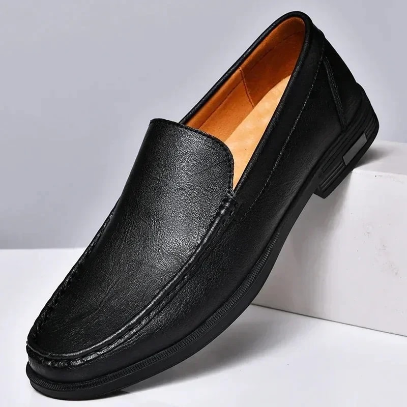 Men's Genuine Leather Loafers, Casual Moccasins, Business Dress Shoes, Slip-on Driving Shoes, Big Size Shoes for Men