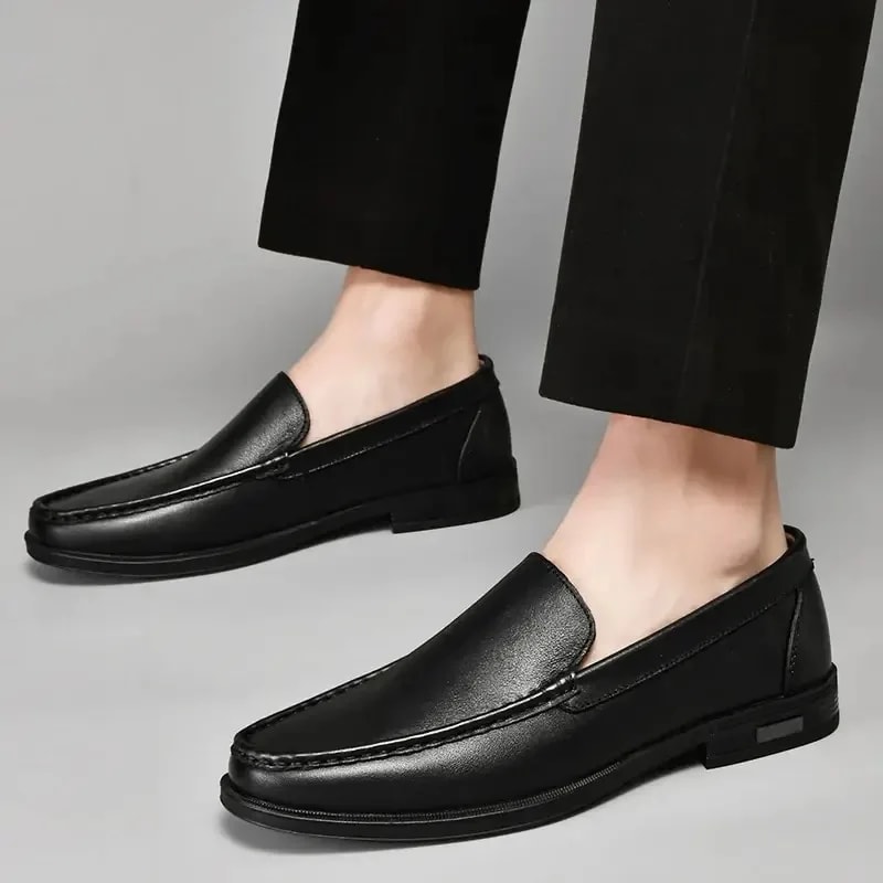 Men's Genuine Leather Loafers, Casual Moccasins, Business Dress Shoes, Slip-on Driving Shoes, Big Size Shoes for Men
