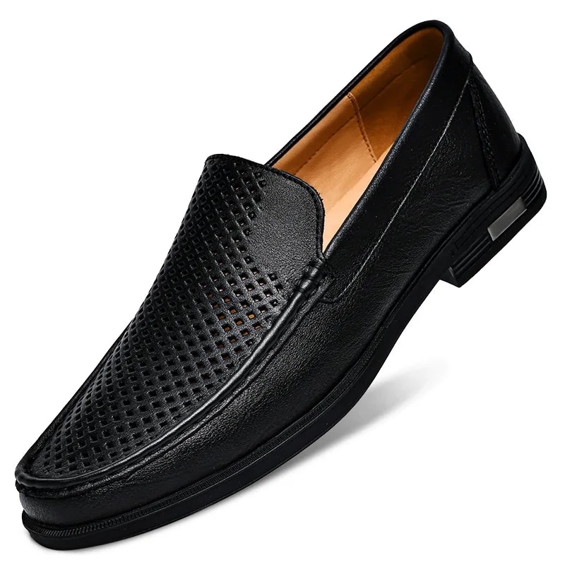 Men's Genuine Leather Loafers, Casual Moccasins, Business Dress Shoes, Slip-on Driving Shoes, Big Size Shoes for Men