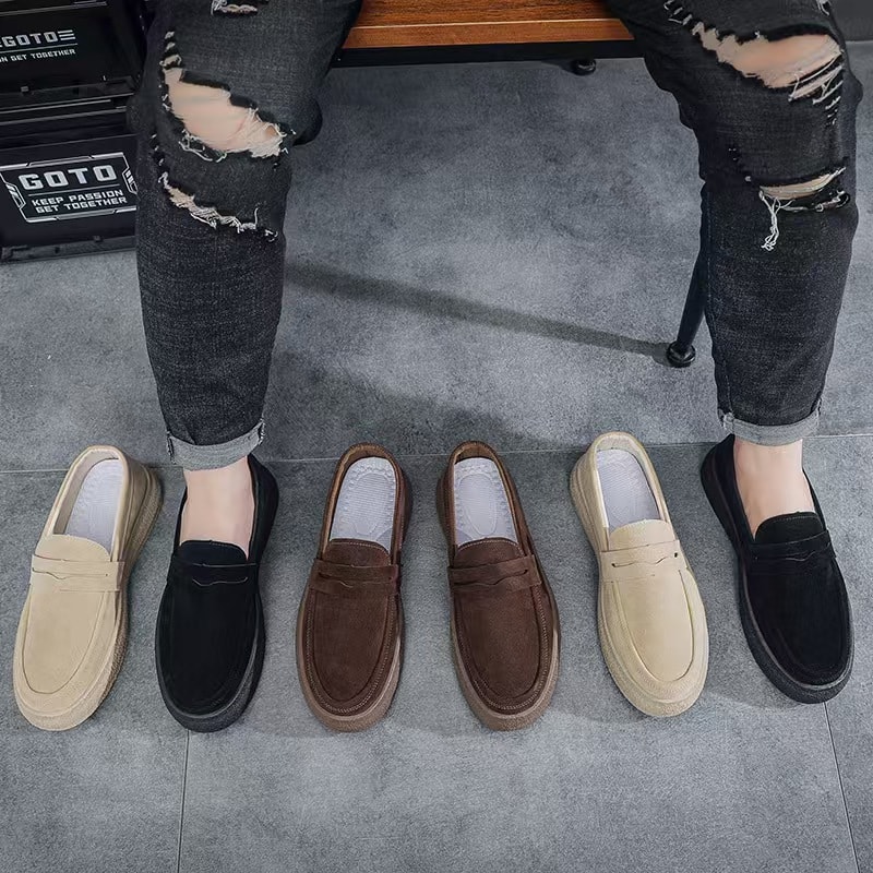 Comfortable Mens Casual Shoes Fashion Platform Loafers Lightweight SlipOn Sneakers Breathable Flats 4
